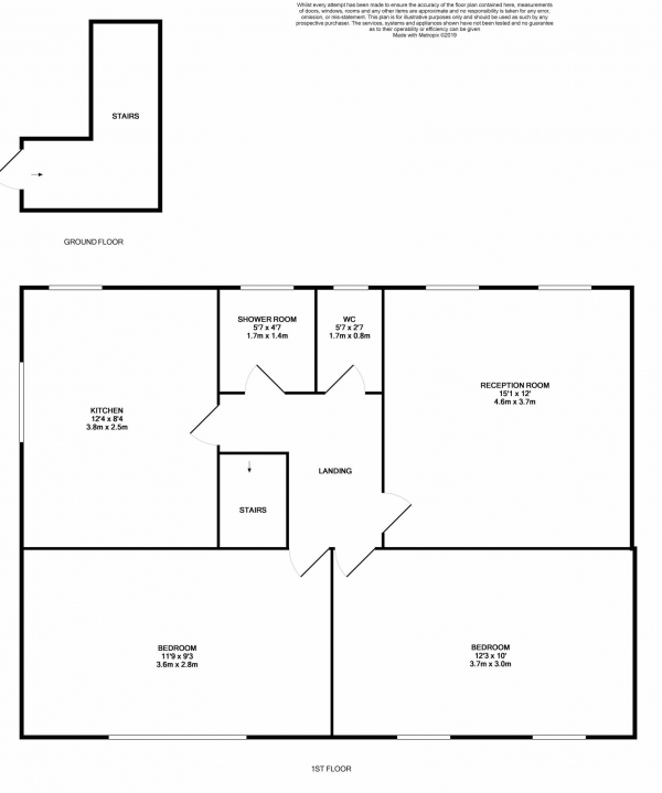 Floor Plan Image for 2 Bedroom Flat to Rent in Eastern Avenue West, Romford