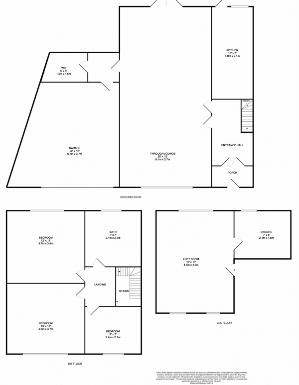 Floor Plan Image for 4 Bedroom Terraced House to Rent in Denham Drive, Ilford