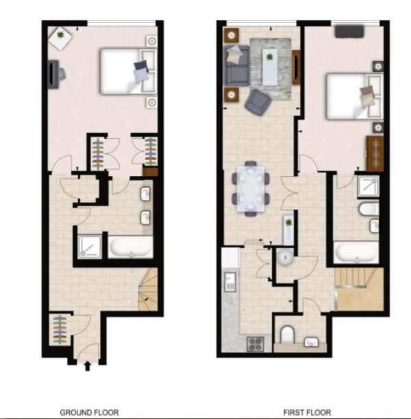 Floor Plan Image for 2 Bedroom Apartment to Rent in Young Street, Kensington