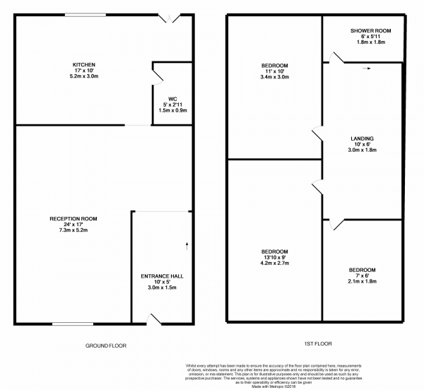 Floor Plan Image for 3 Bedroom Terraced House to Rent in Craven Gardens, Ilford