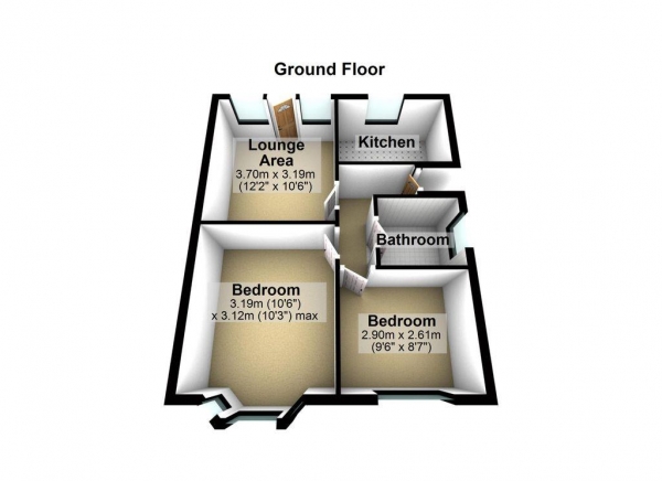 Floor Plan Image for 2 Bedroom Maisonette to Rent in Dryden Close, Hainault