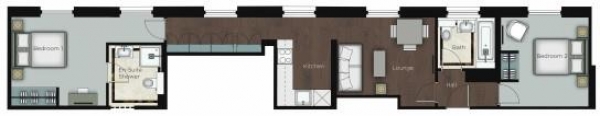 Floor Plan Image for 2 Bedroom Apartment to Rent in Kensington Gardens Square, London