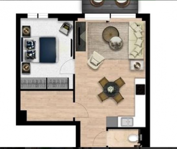 Floor Plan Image for 1 Bedroom Apartment to Rent in Garrett Mansions, West End Gate, Paddington