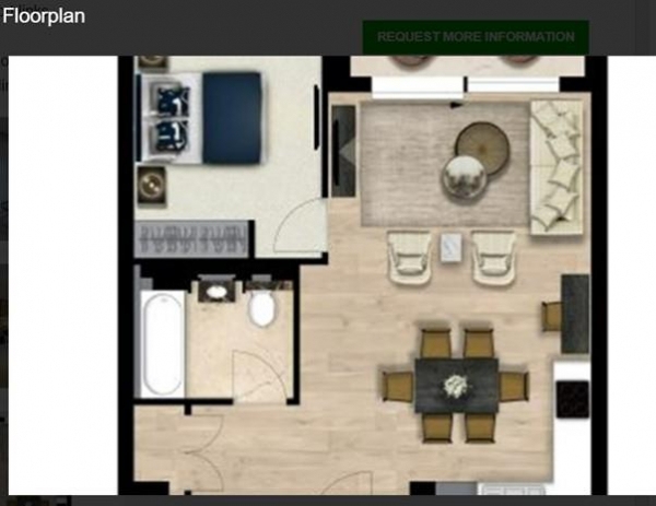 Floor Plan Image for 1 Bedroom Apartment to Rent in Garrett Mansions, West End Gate, West End Gate, Paddington