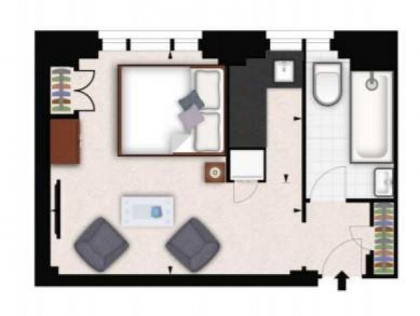 Floor Plan Image for 1 Bedroom Apartment to Rent in Hill Street, London