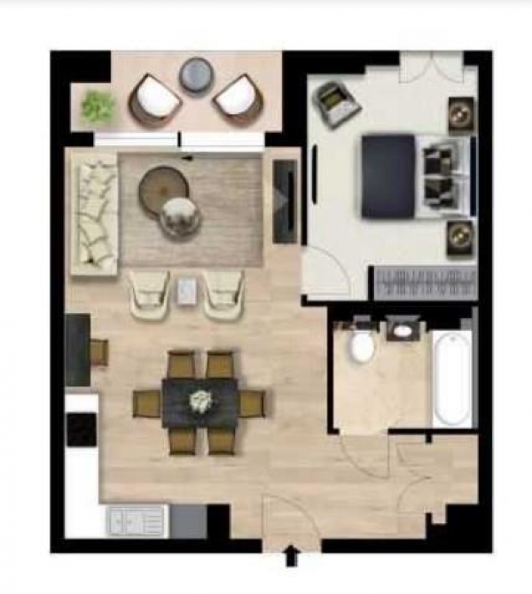 Floor Plan Image for 1 Bedroom Apartment to Rent in Garrett Mansions, London