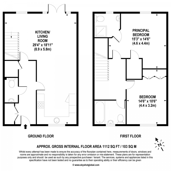 Floor Plan Image for 2 Bedroom Retirement Property for Sale in Lynwood Village, Ascot