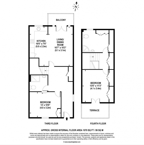 Floor Plan Image for 2 Bedroom Retirement Property for Sale in Lynwood Village, Ascot