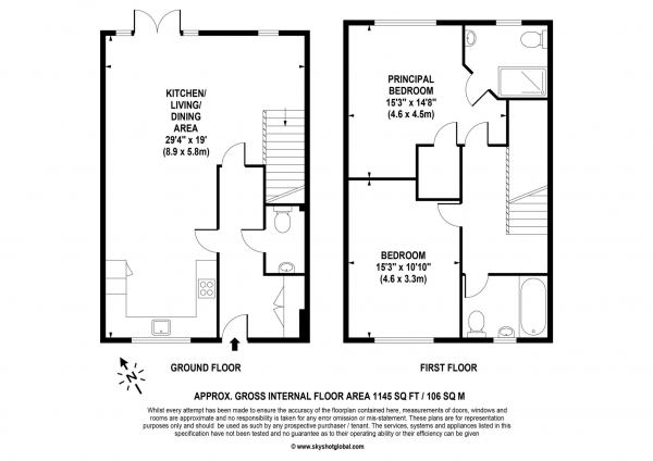 Floor Plan Image for 2 Bedroom Retirement Property for Sale in Rise Road, Ascot