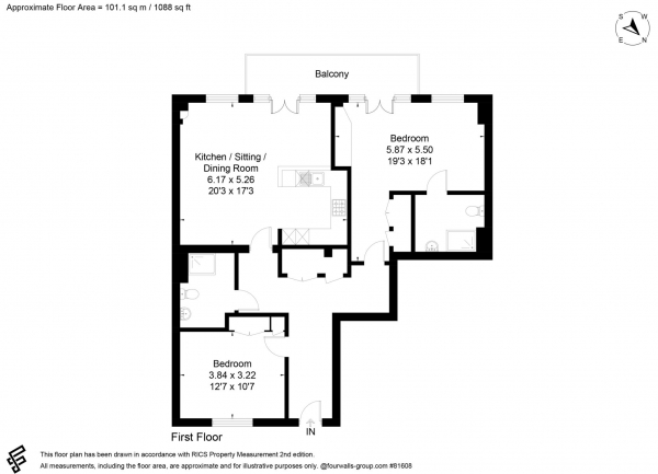 Floor Plan Image for 2 Bedroom Retirement Property for Sale in Lynwood Village, Ascot