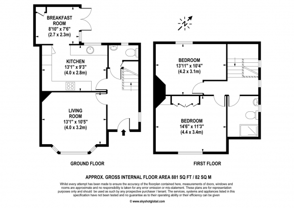 Floor Plan Image for 2 Bedroom Retirement Property for Sale in Lynwood Village, Ascot