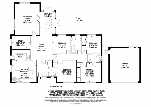 Floor Plan Image for 5 Bedroom Bungalow for Sale in Charter Road, Ascot