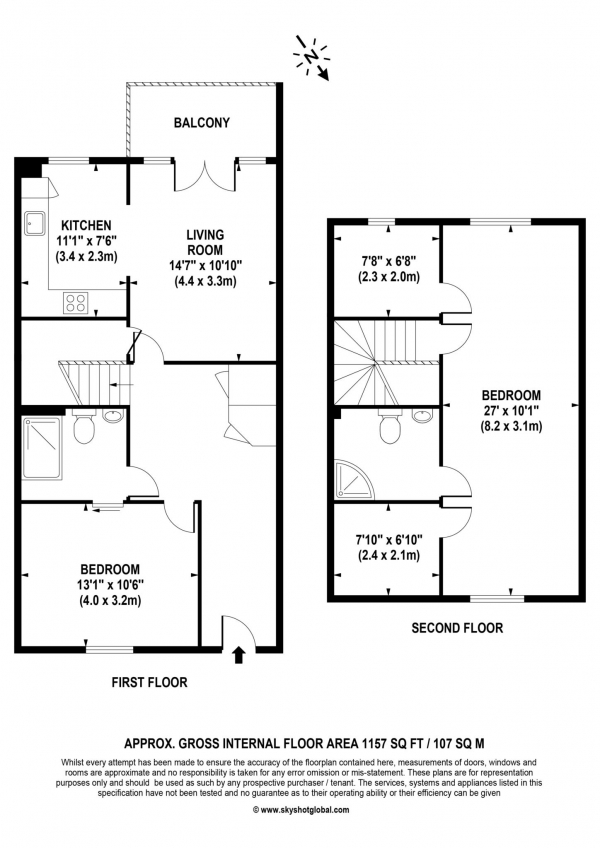 Floor Plan Image for 2 Bedroom Retirement Property for Sale in Lynwood Village, Ascot