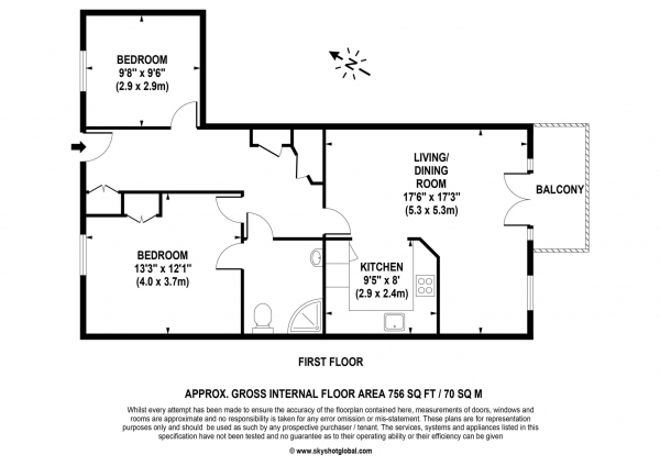 Floor Plan Image for 2 Bedroom Retirement Property for Sale in Cedar Lodge, Lynwood Village