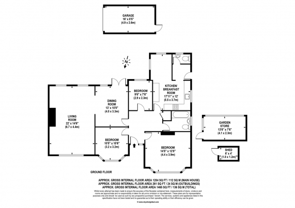 Floor Plan Image for 3 Bedroom Bungalow for Sale in Lower Village Road, Ascot