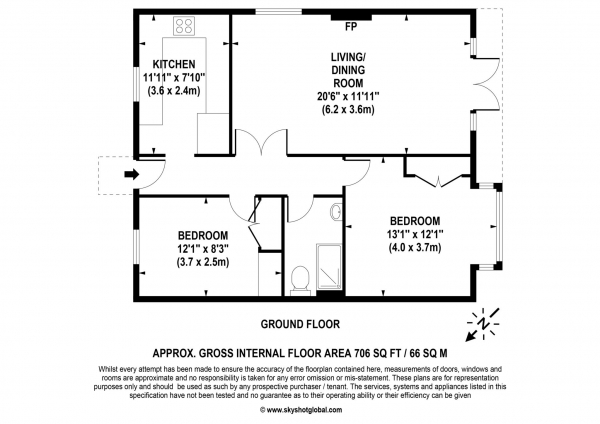 Floor Plan Image for 2 Bedroom Retirement Property for Sale in Bagshot Road, Ascot