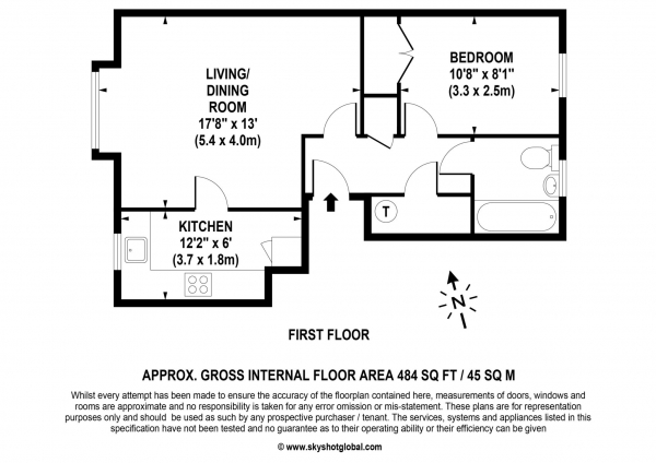 Floor Plan Image for 1 Bedroom Retirement Property for Sale in Southwell Park Road, Camberley