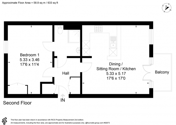 Floor Plan Image for 1 Bedroom Retirement Property for Sale in Lynwood Village, Ascot