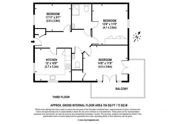 Floor Plan Image for 2 Bedroom Retirement Property for Sale in Lynwood Village, Ascot