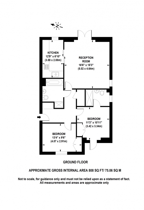 Floor Plan Image for 2 Bedroom Retirement Property for Sale in Cobham Grange, Cobham