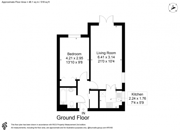 Floor Plan Image for 1 Bedroom Retirement Property for Sale in Alma Road, Windsor