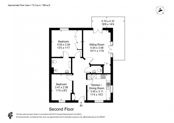 Floor Plan Image for 2 Bedroom Retirement Property for Sale in Lynwood Village, Ascot