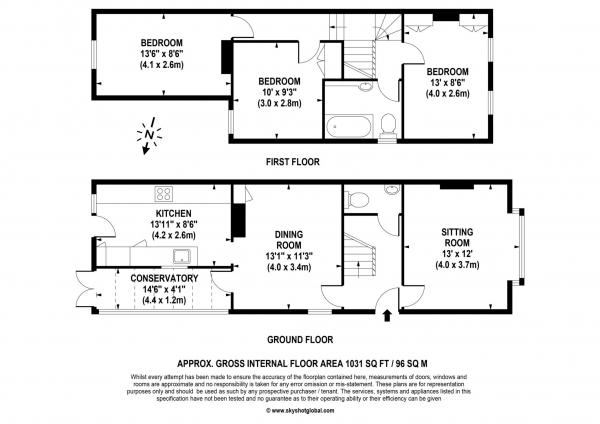 Floor Plan Image for 3 Bedroom Semi-Detached House for Sale in Clarence Street, Egham