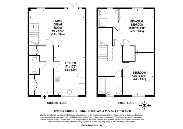 Floor Plan Image for 2 Bedroom Retirement Property for Sale in Lynwood Village, Ascot