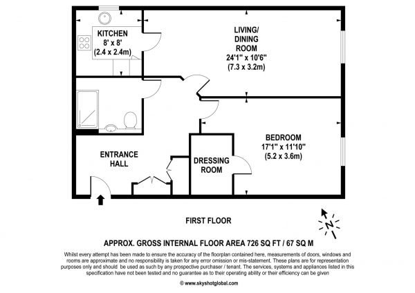 Floor Plan Image for 2 Bedroom Retirement Property for Sale in Twickenham Road, Isleworth