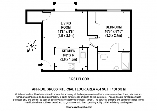 Floor Plan Image for 1 Bedroom Retirement Property for Sale in Prospect Place, Epsom