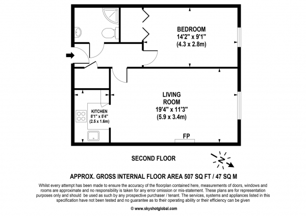 Floor Plan Image for 1 Bedroom Retirement Property for Sale in Riverstone Court, Kingston