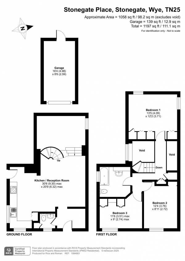 Floor Plan Image for 3 Bedroom Retirement Property for Sale in Stonegate Place, Wye