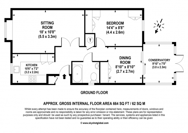 Floor Plan Image for 2 Bedroom Retirement Property for Sale in Broadmead, Ashtead