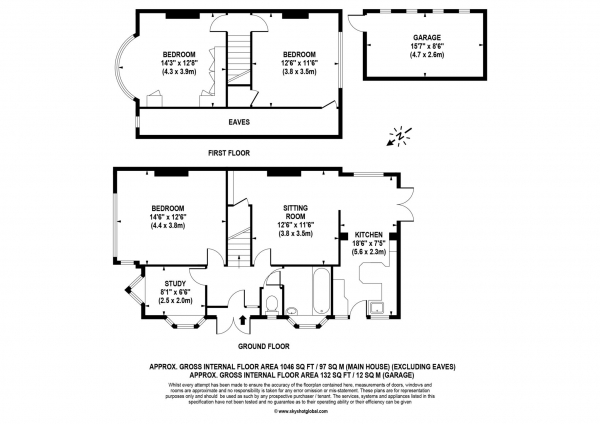 Floor Plan Image for 3 Bedroom Semi-Detached House for Sale in Kingston Road, Epsom