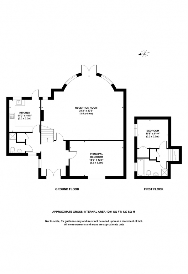 Floor Plan Image for 2 Bedroom Retirement Property for Sale in The Clock House, Byfleet