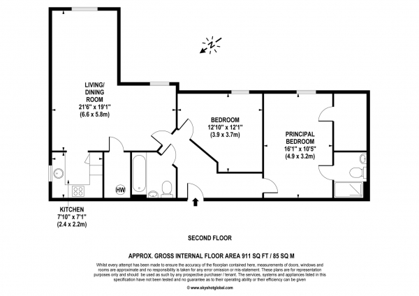 Floor Plan Image for 2 Bedroom Retirement Property for Sale in Wellington Court, Epsom