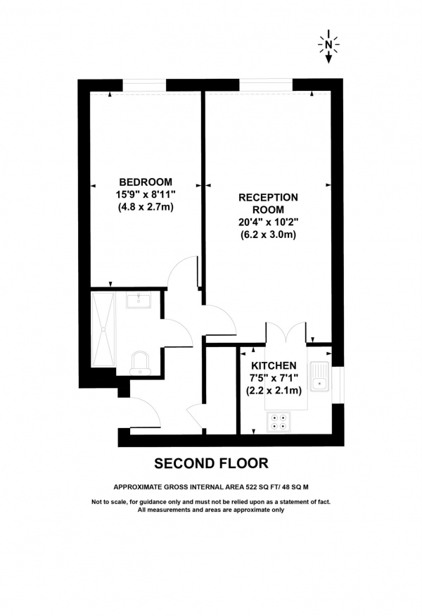 Floor Plan Image for 1 Bedroom Retirement Property to Rent in Farnborough