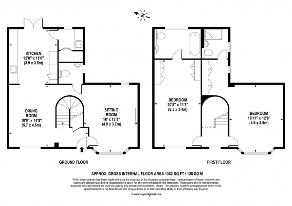 Floor Plan Image for 2 Bedroom Retirement Property for Sale in Chestnut Avenue, Walton On Thames