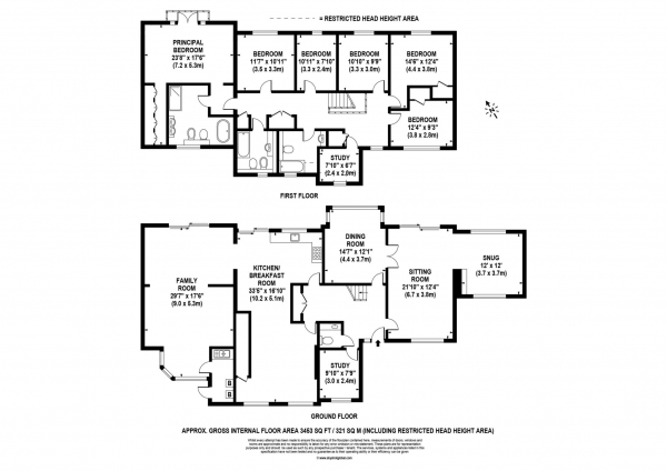 Floor Plan Image for 6 Bedroom Detached House for Sale in Mountview Road, Esher