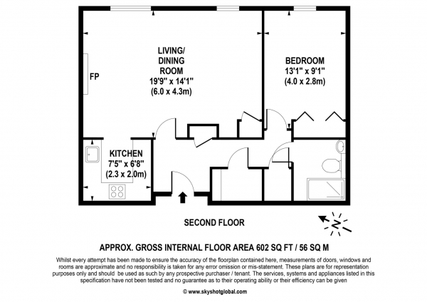 Floor Plan Image for 1 Bedroom Retirement Property for Sale in Salisbury Road, Worcester Park