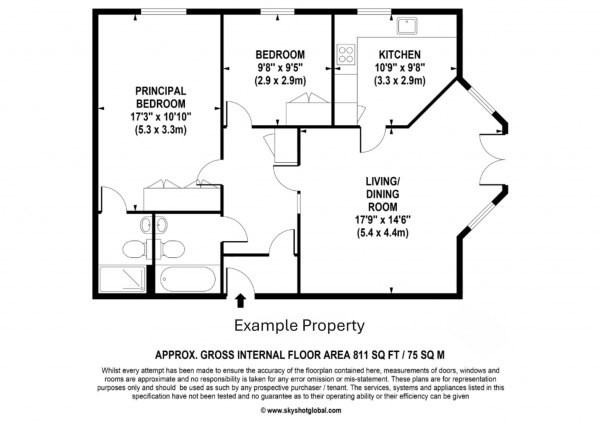 Floor Plan Image for 2 Bedroom Retirement Property for Sale in Manor Road North, Esher