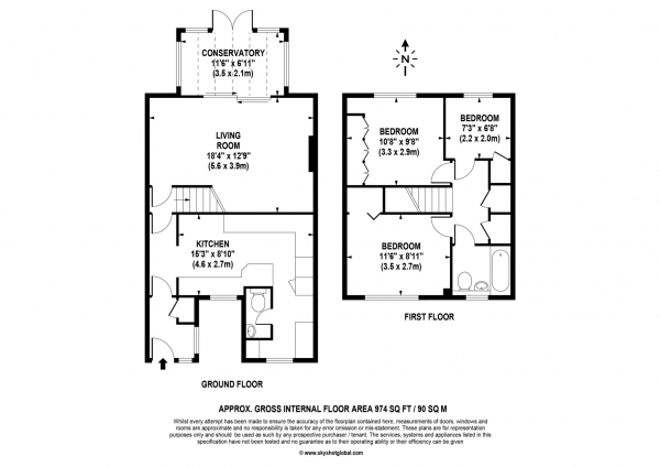 Floor Plan Image for 3 Bedroom Terraced House for Sale in Goodways Drive, Bracknell