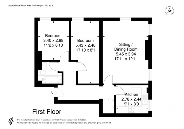 Floor Plan Image for 2 Bedroom Retirement Property for Sale in Grove House, Windsor