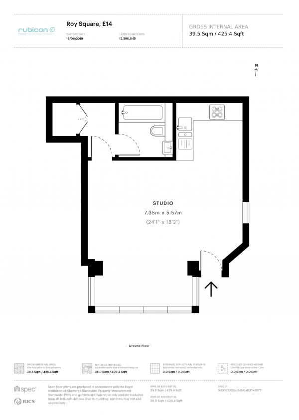 Floor Plan Image for Apartment to Rent in The Watergarden Narrow Street E14