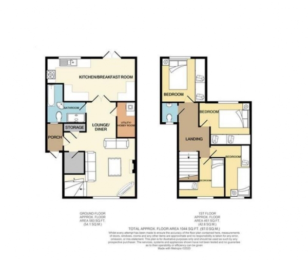 Floor Plan Image for 4 Bedroom End of Terrace House for Sale in Heathway, Dagenham, RM10