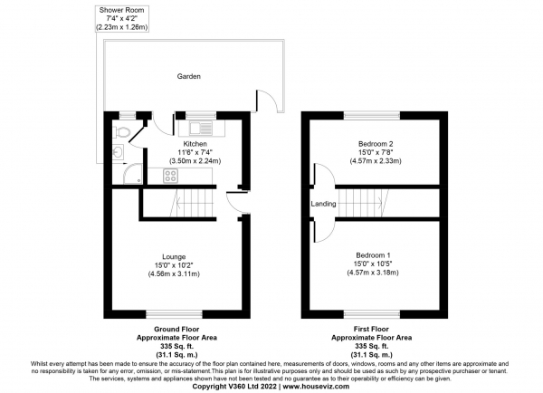 Floor Plan Image for 2 Bedroom Semi-Detached House for Sale in Coombes Road, Dagenham