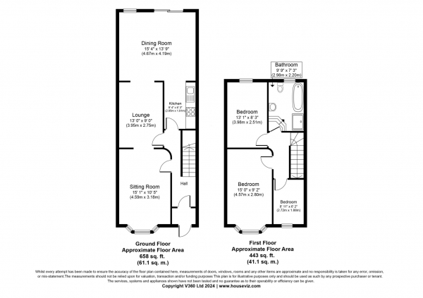 Floor Plan Image for 3 Bedroom Terraced House for Sale in Whalebone Grove, Chadwell Heath, Romford, RM6