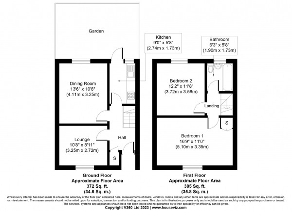 Floor Plan Image for 2 Bedroom Terraced House for Sale in Kingsmill Road, Dagenham, RM9