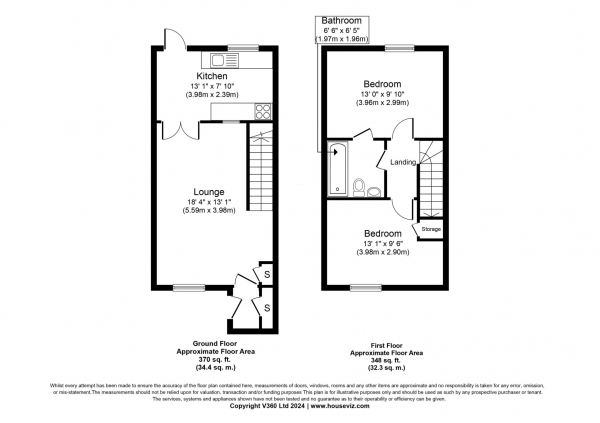 Floor Plan Image for 2 Bedroom Terraced House for Sale in Woodget Close, London