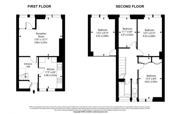 Floor Plan Image for 4 Bedroom Flat for Sale in Swaton Road, Bow, London, E3